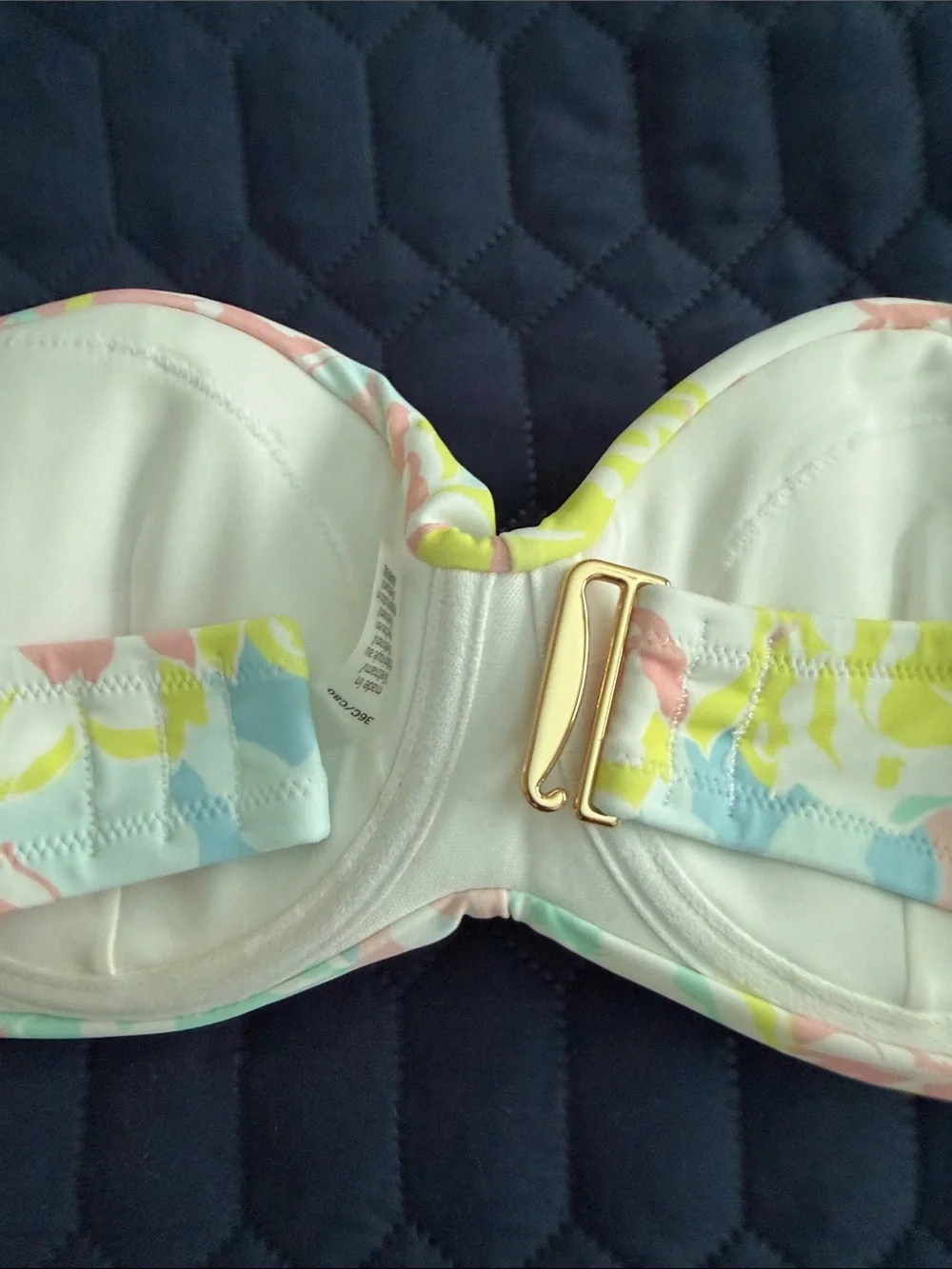 Victoria's Secret Pastel Mint & Blush Bandeau Swim Top - Picture 4 of 4